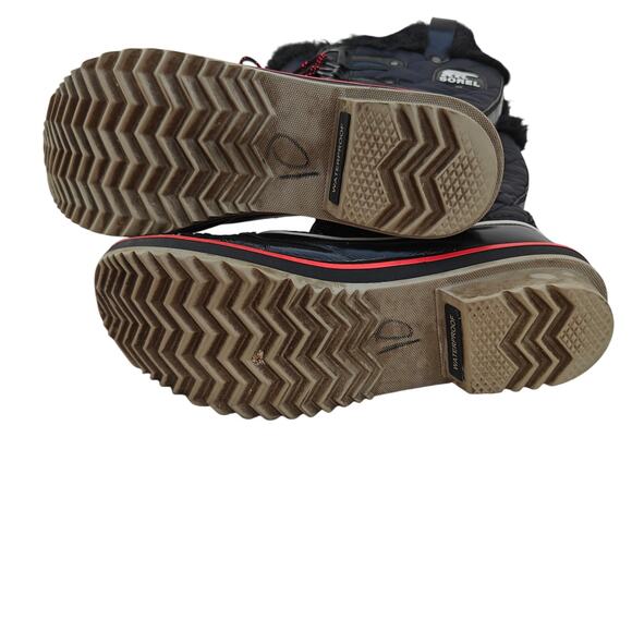 Sorel Tofino II Quilted Waterproof Snow Boots Black/Red Trim Women’s 7 - Picture 5 of 5